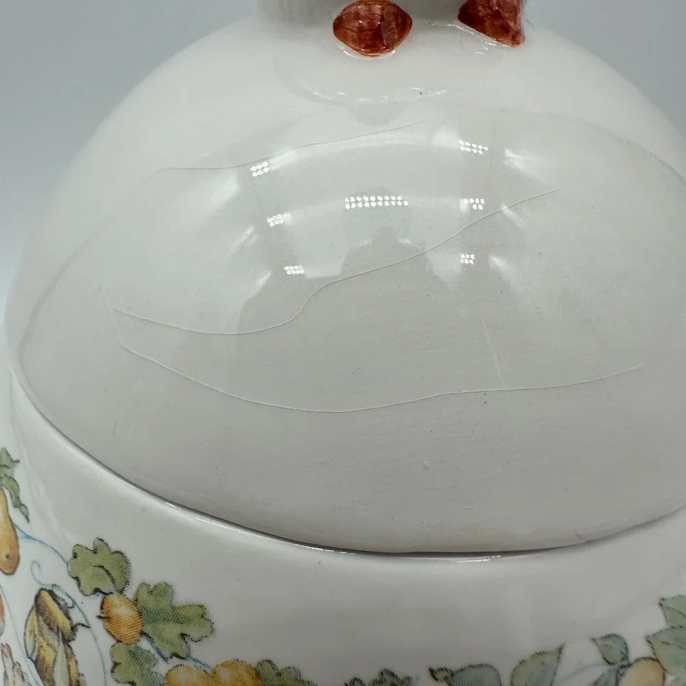 Beatrix Potter Peter Rabbit Egg Cookie Jar Teleflora 1996 Vintage Canister